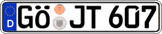 German license plate, Regular plates