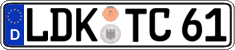 German license plate, Regular plates
