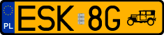 License plates of Poland, Oldtimers