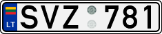 License plate of Lithuania, Cars