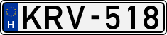 license plates of Hungary, Cars (1990)