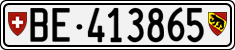 License plate of Switzerland, Cars