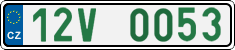 License plate of the Czech Republic, Oldtimers (2001)