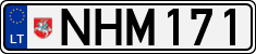 License plate of Lithuania, Cars