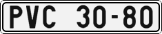 License plate of the Czech Republic, Cars (1960)