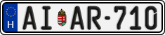 license plates of Hungary, Regular plates (2022)