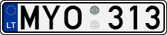 License plate of Lithuania, Cars