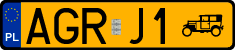 License plates of Poland, Oldtimers