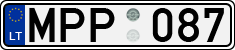 License plate of Lithuania, Cars