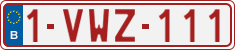 License plate of Belgium, Regular plates (2010)