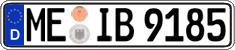 German license plate, Regular plates