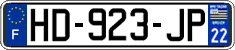 French license plate, SIV (ordinary)