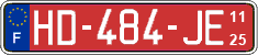 French license plate, SIV (transit plates)