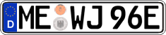 German license plate, Electric vehicles