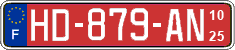 French license plate, SIV (transit plates)