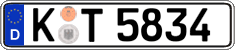 German license plate, Regular plates