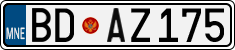 License plate of Montenegro, Cars