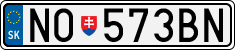 License plate of Slovakia, Cars