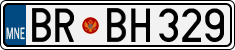 License plate of Montenegro, Cars