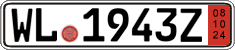 German license plate, Export transit plates