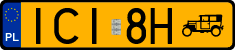 License plates of Poland, Oldtimers