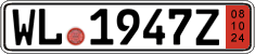 German license plate, Export transit plates