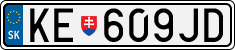 License plate of Slovakia, Cars