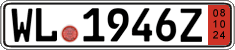 German license plate, Export transit plates