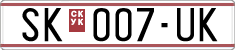 License plate of North Macedonia, Regular plates (1993)