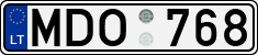 License plate of Lithuania, Cars