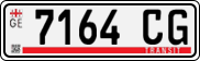 License plate of Georgia, Export transit plates