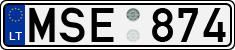 License plate of Lithuania, Cars