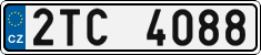 License plate of the Czech Republic, Cars (2001)