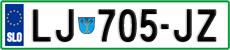 License plate of Slovenia, Cars