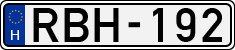 license plates of Hungary, Cars (1990)