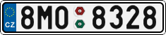 License plate of the Czech Republic, Cars (2001)