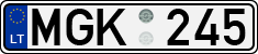 License plate of Lithuania, Cars