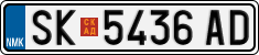 License plate of North Macedonia, Regular plates (2012)