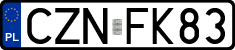 License plates of Poland, Regular car plates