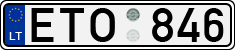 License plate of Lithuania, Cars