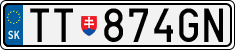 License plate of Slovakia, Cars