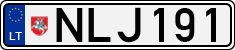 License plate of Lithuania, Cars