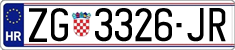 License plate of Croatia, Regular plates