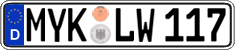 German license plate, Regular plates