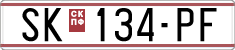 License plate of North Macedonia, Regular plates (1993)
