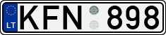 License plate of Lithuania, Cars