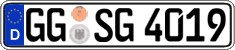 German license plate, Regular plates
