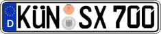 German license plate, Regular plates