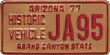 Arizona, Historic vehicle (XXXX)
