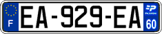 French license plate, SIV (ordinary)